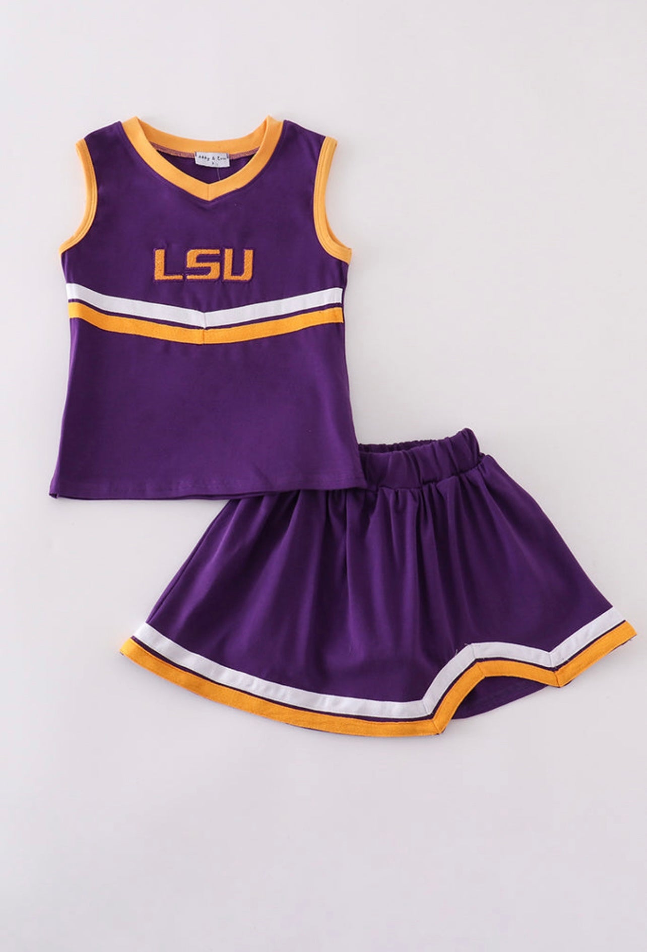 LSU Embroidery Cheer Skort Set