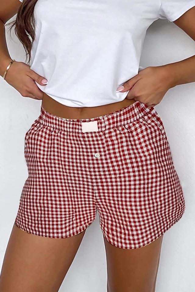 Red Gingham High Waisted Bottoms