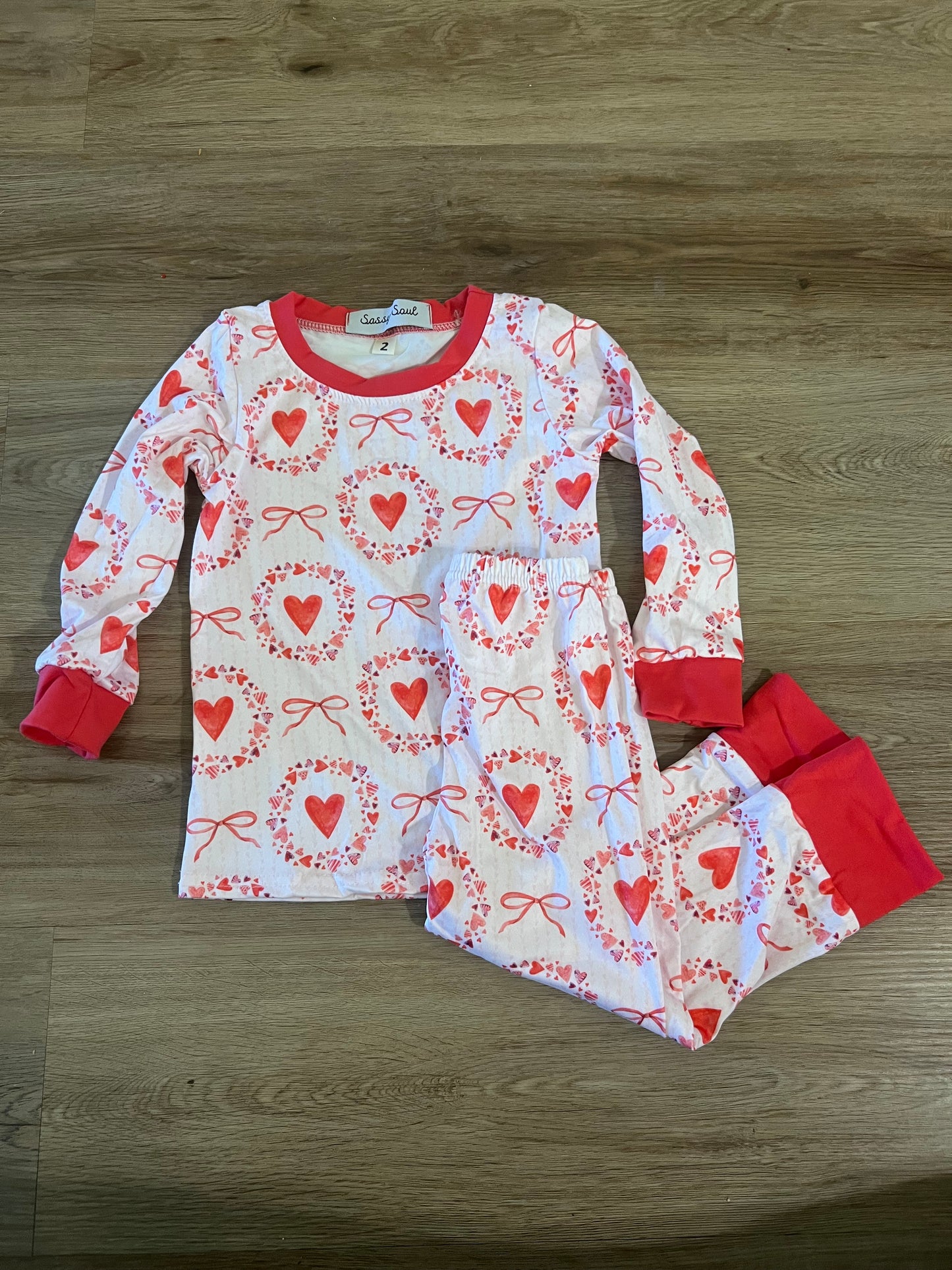 BOW + HEART PJ SET
