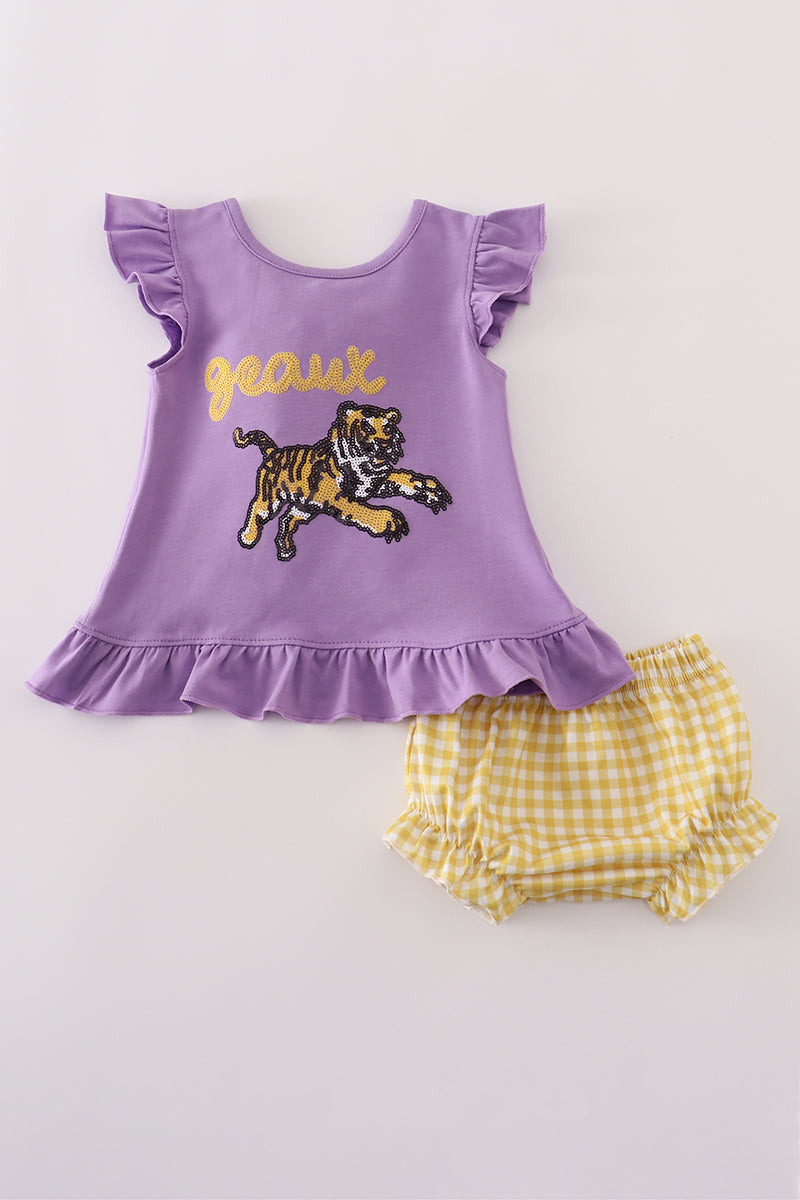 LSU SEQUIN BLOOMER SET