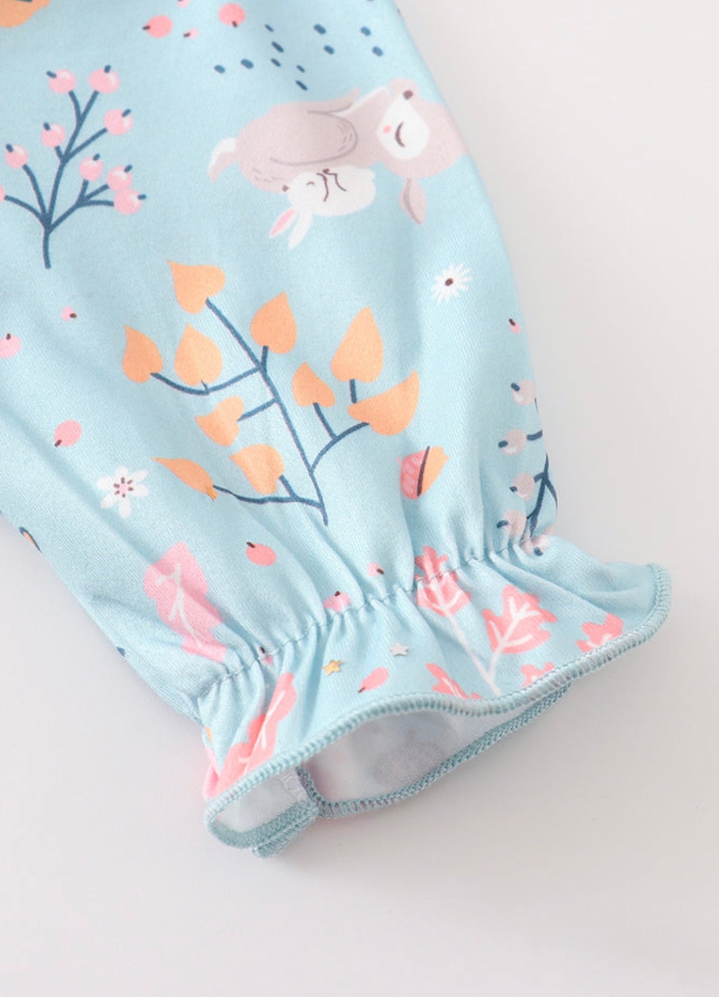 Blue Floral Tie Gown