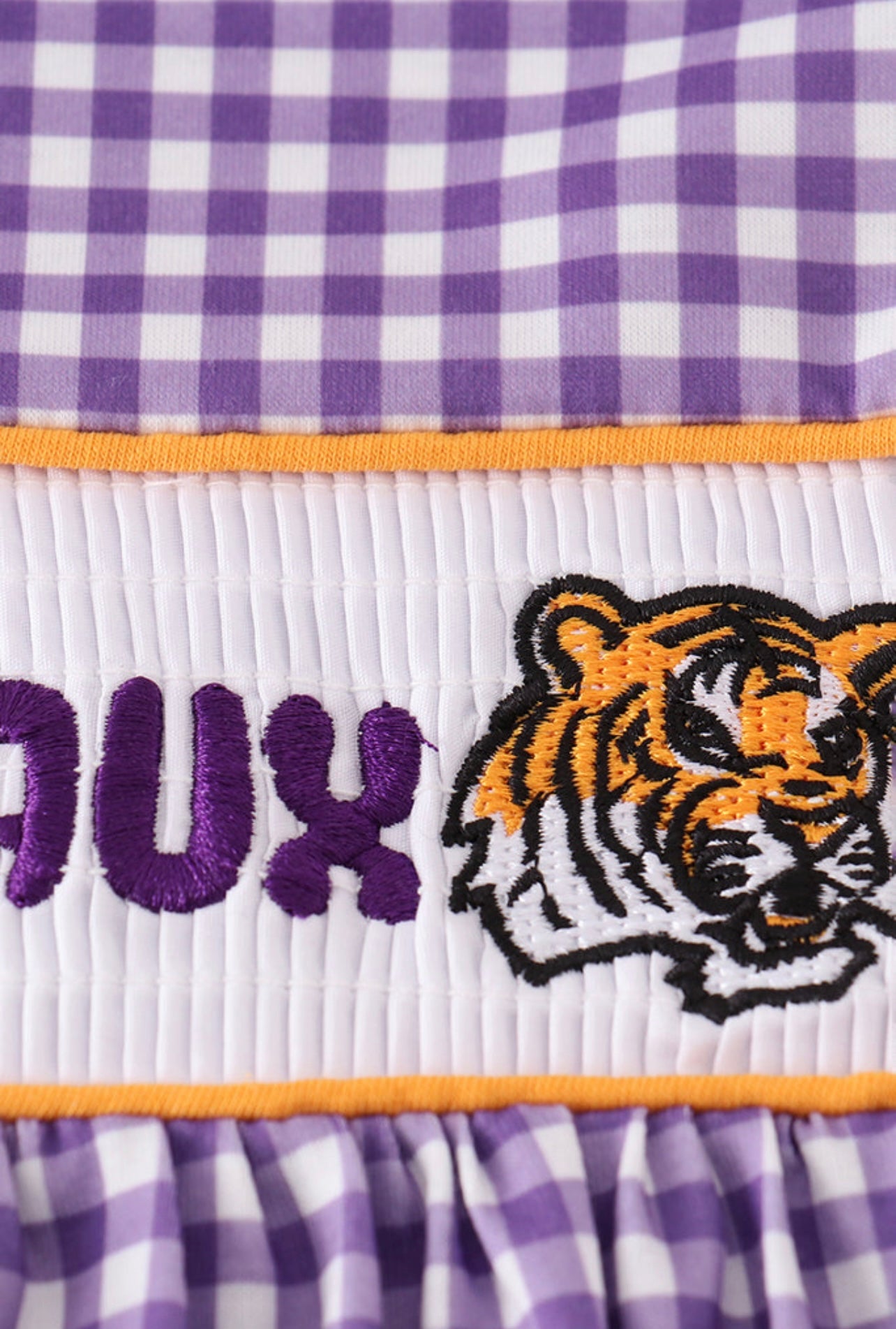 LSU GEAUX SMOCKED DRESS