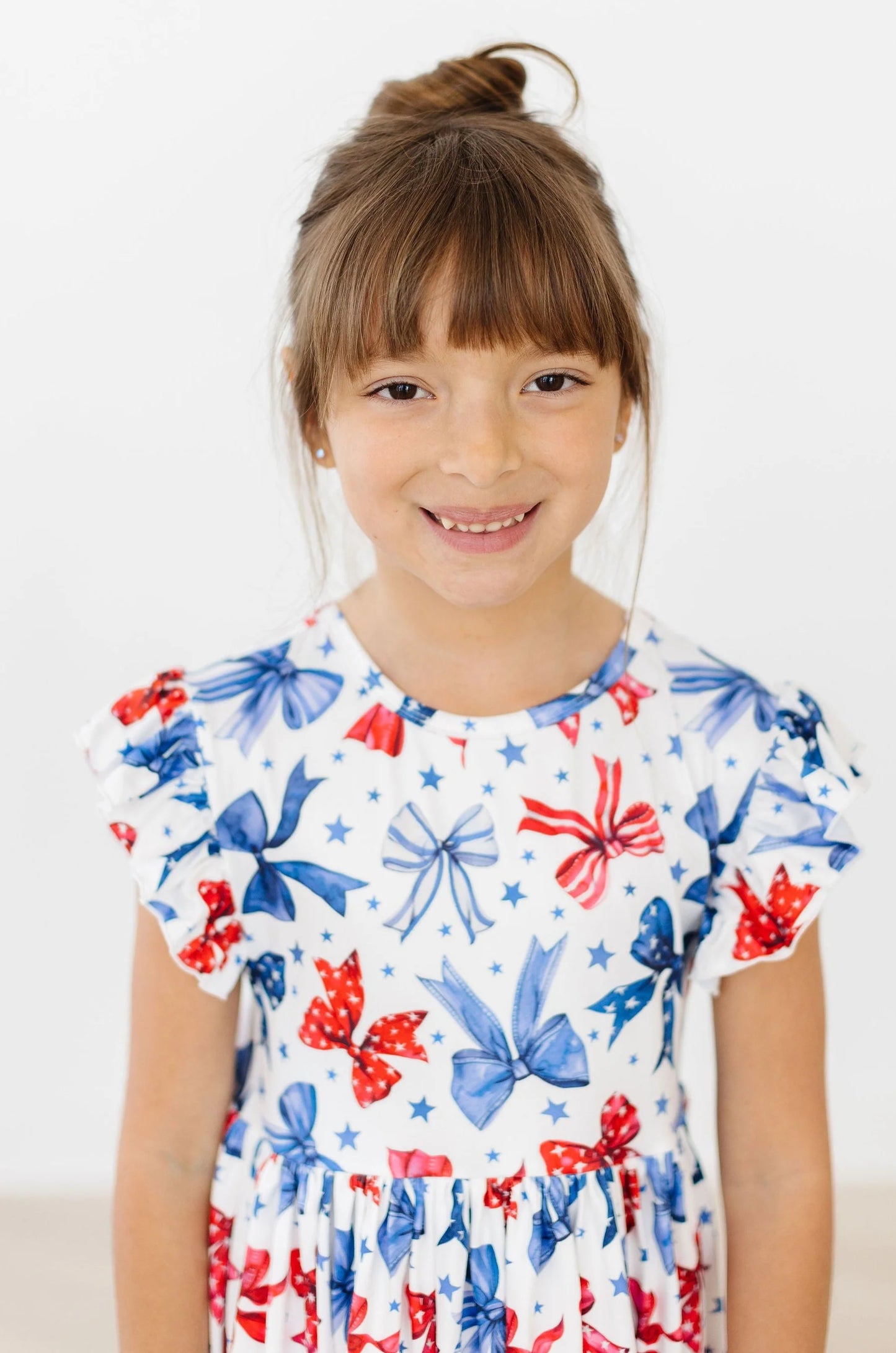 BORN TO SPARKLE FLUTTER SLEEVE TWIRL DRESS