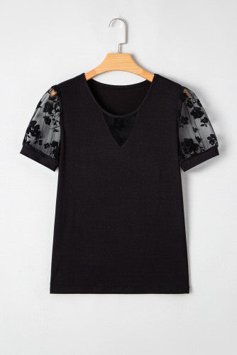 Floral Lace Patchwork Top