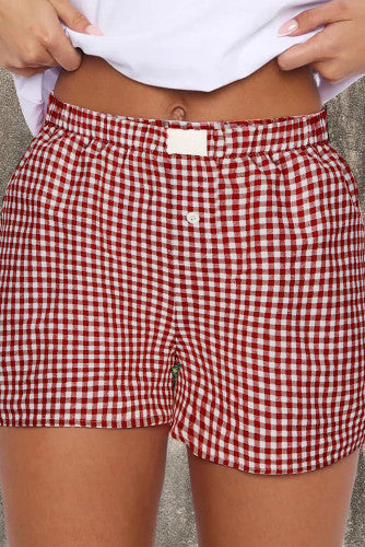 Red Gingham High Waisted Bottoms