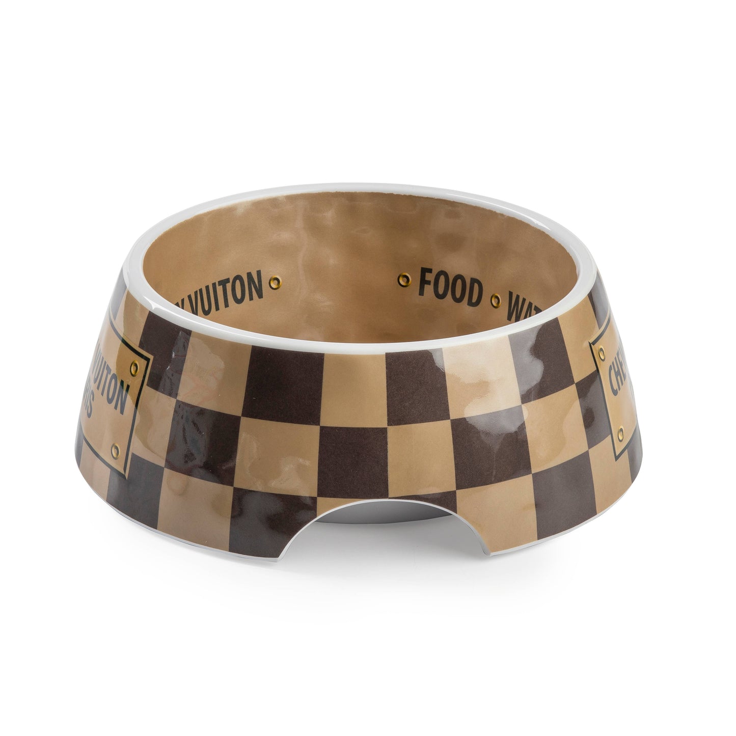 Checker Chewy Vuiton Bowl