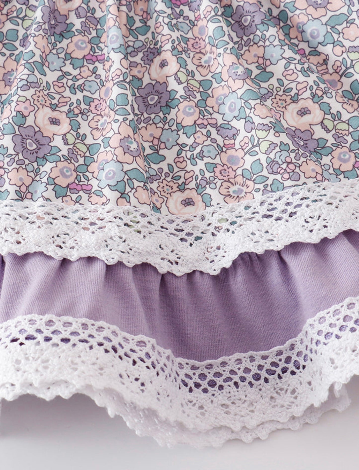 Purple Floral Bloomer Set