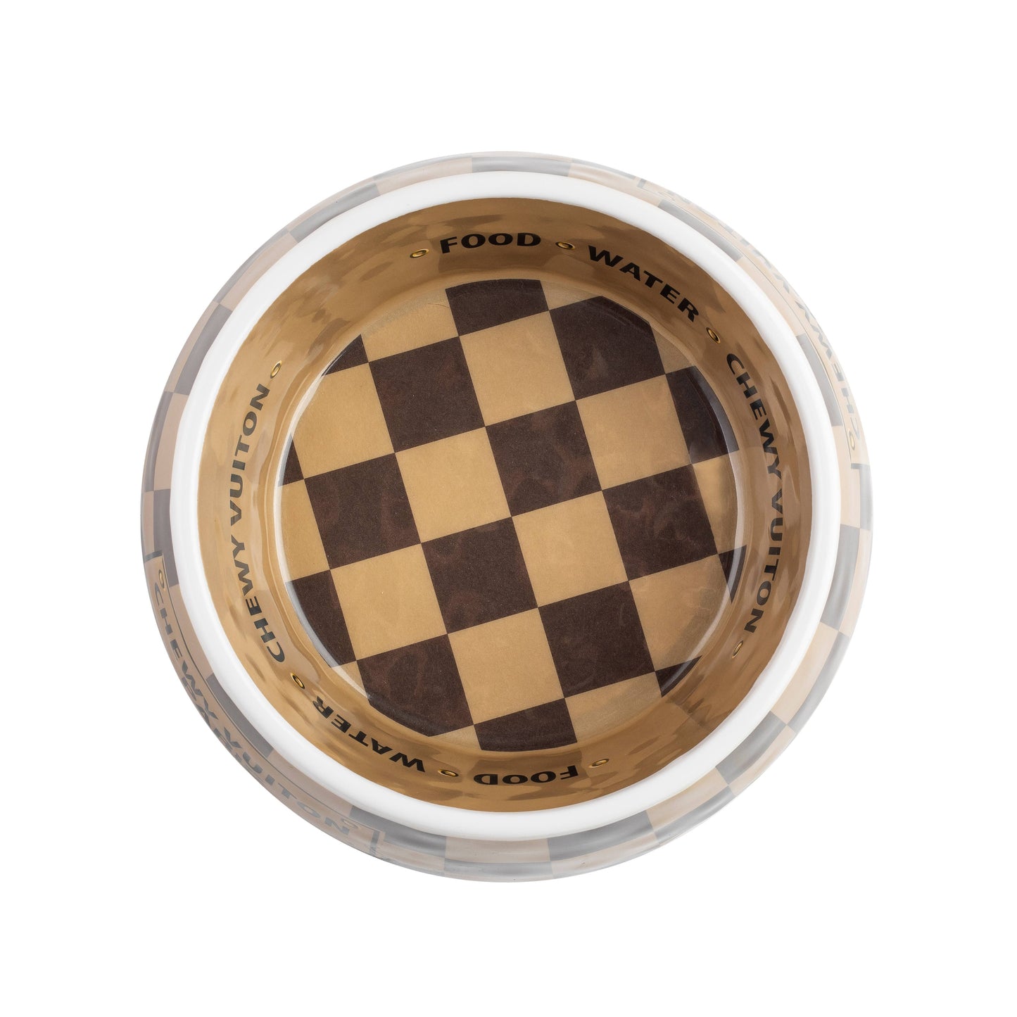 Checker Chewy Vuiton Bowl