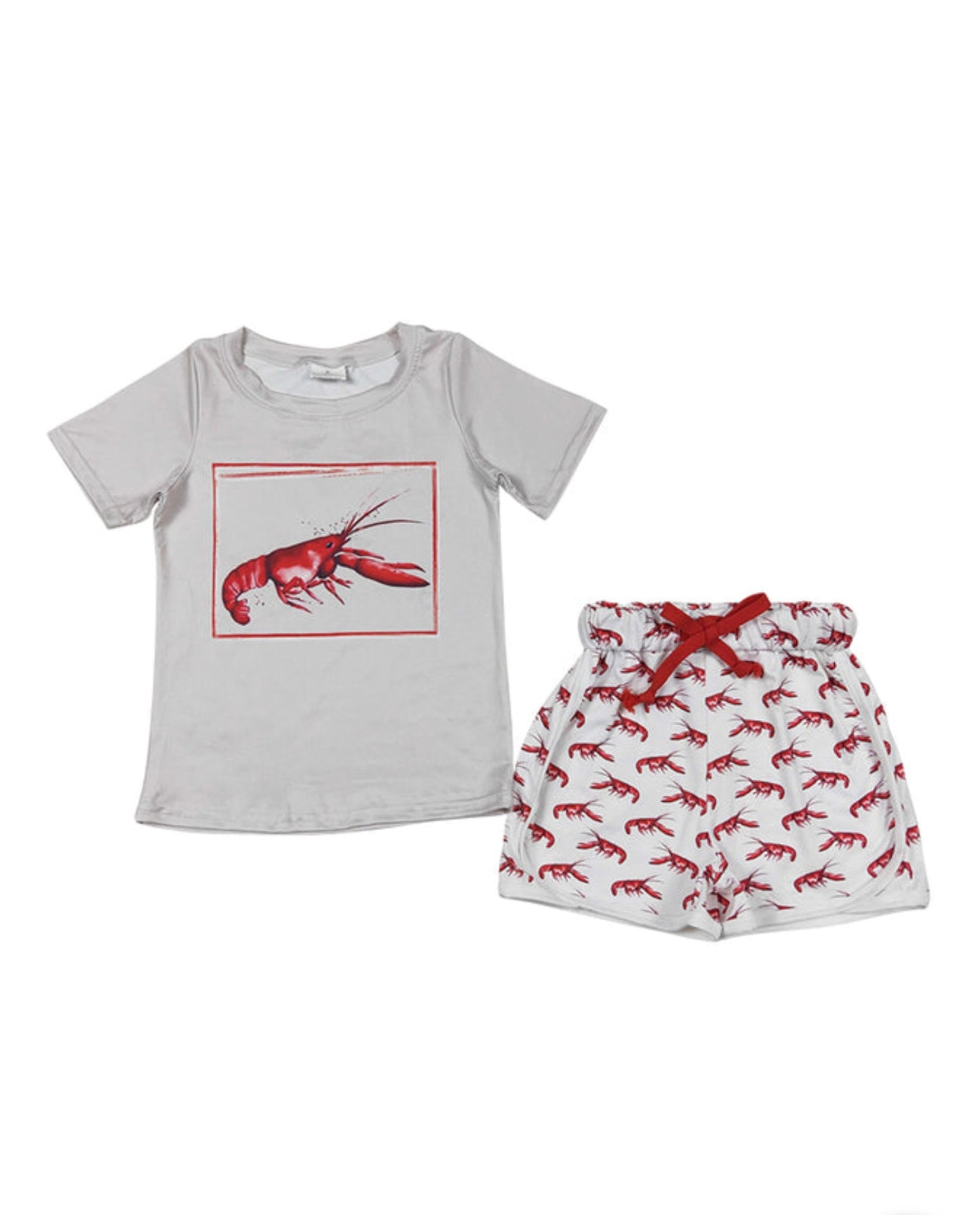 Crawfish Print Shorts Set