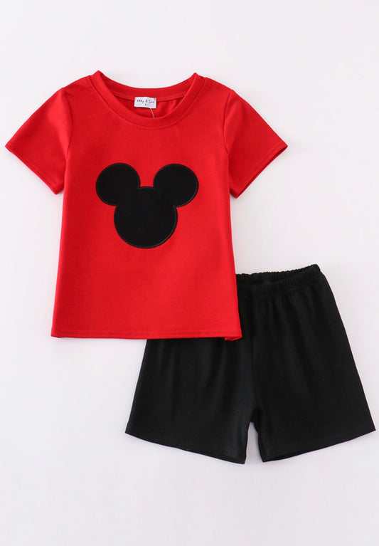 Red Mouse Appliqué Set