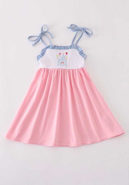 Pink Castle Ruffle Dress