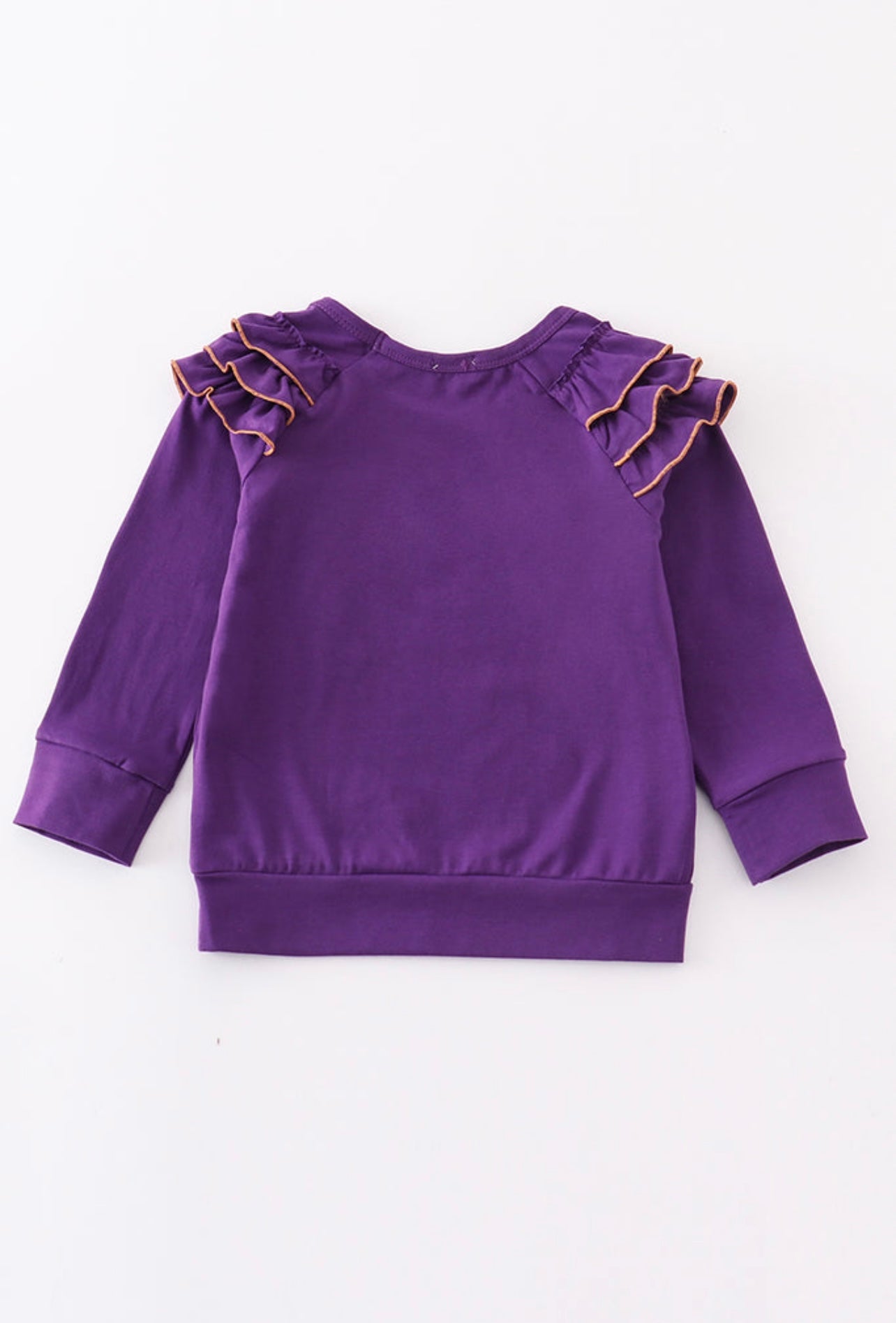 GEAUX Embroidery Ruffle Shirt - Girl