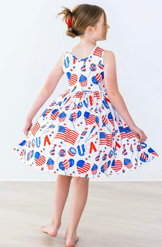 PARTY IN THE USA TANK TWIRL DRESS