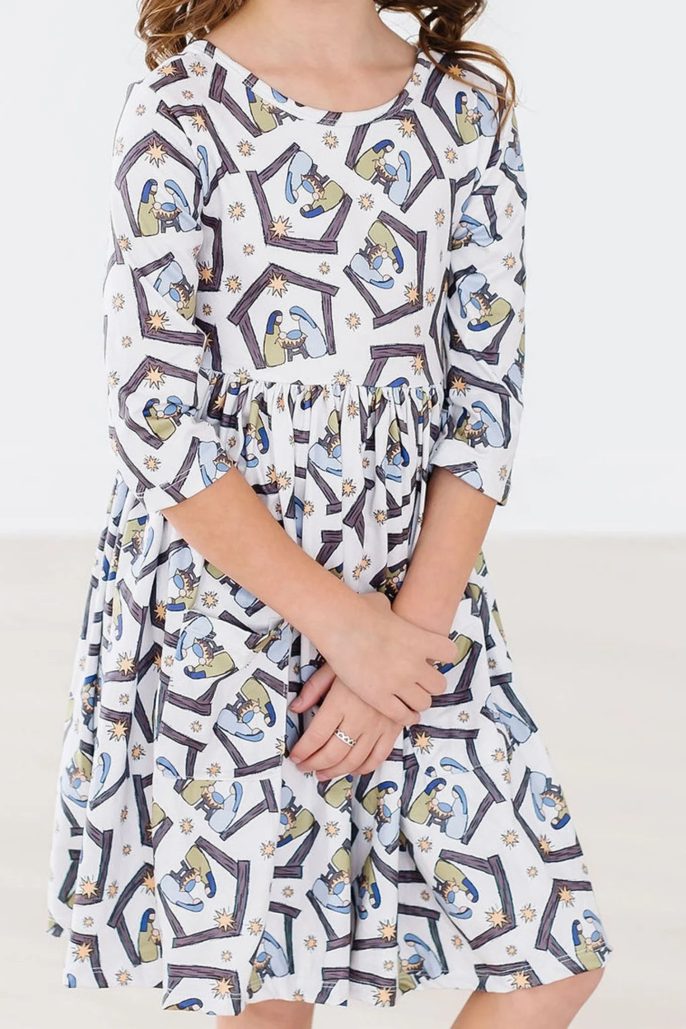 NATIVITY POCKET TWIRL DRESS