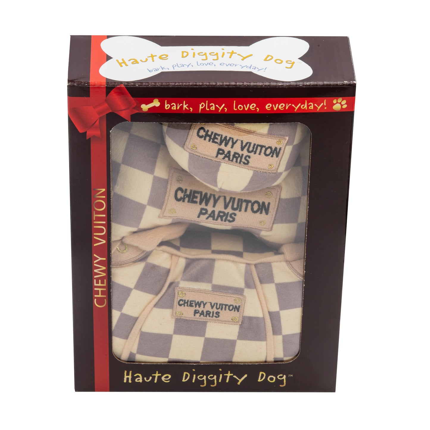 Checker Chewy Vuiton Dog Toy