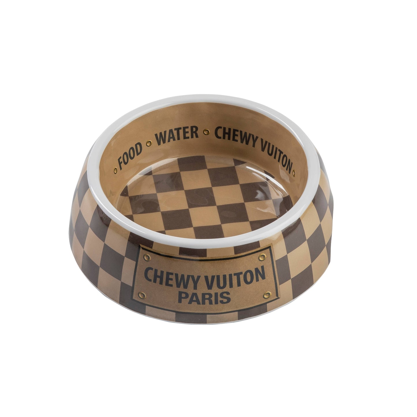 Checker Chewy Vuiton Bowl