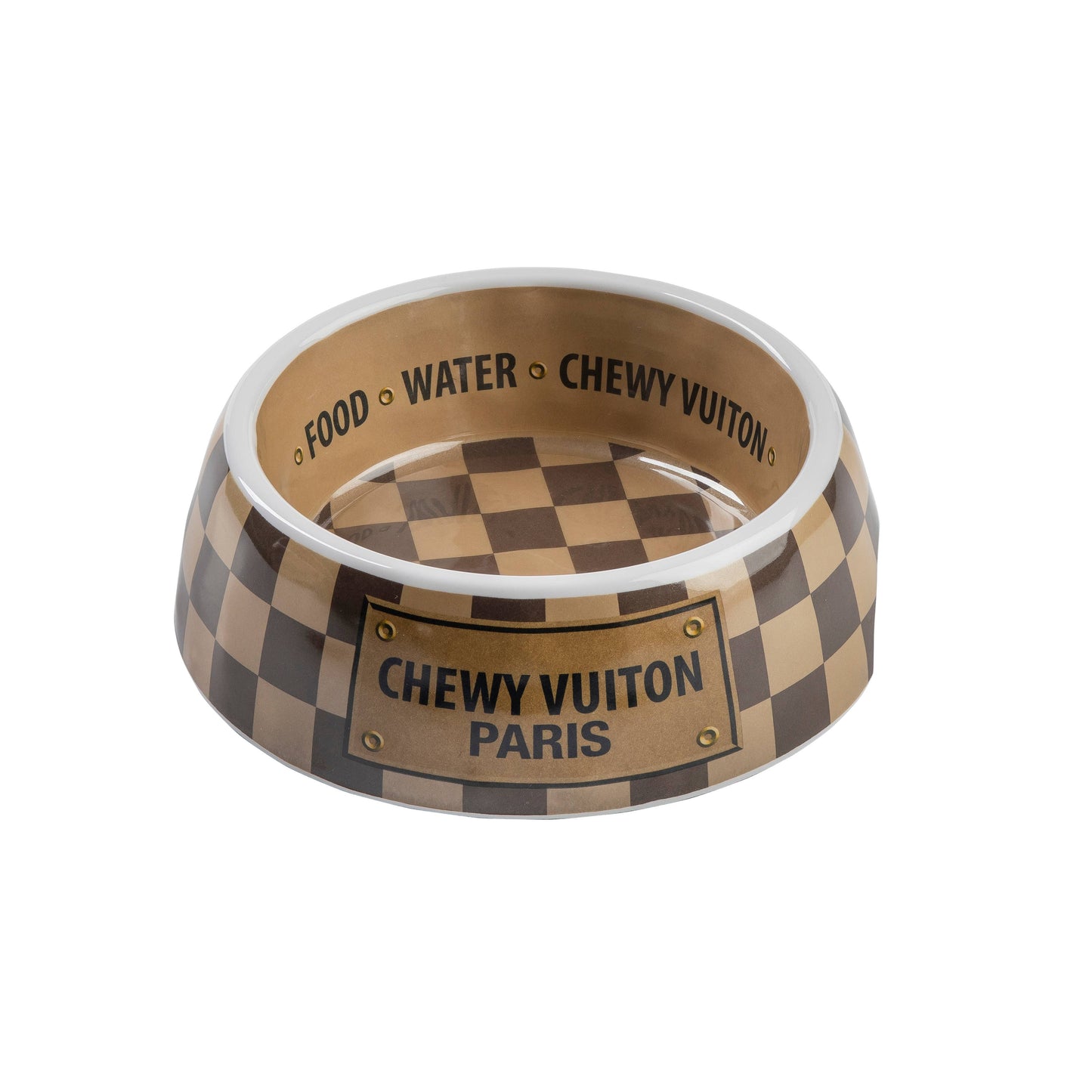 Checker Chewy Vuiton Bowl