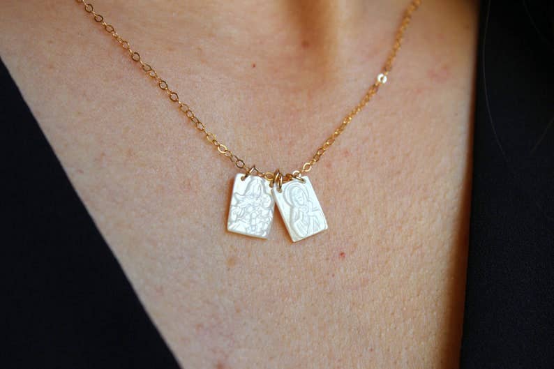 Gold Scapular Necklace