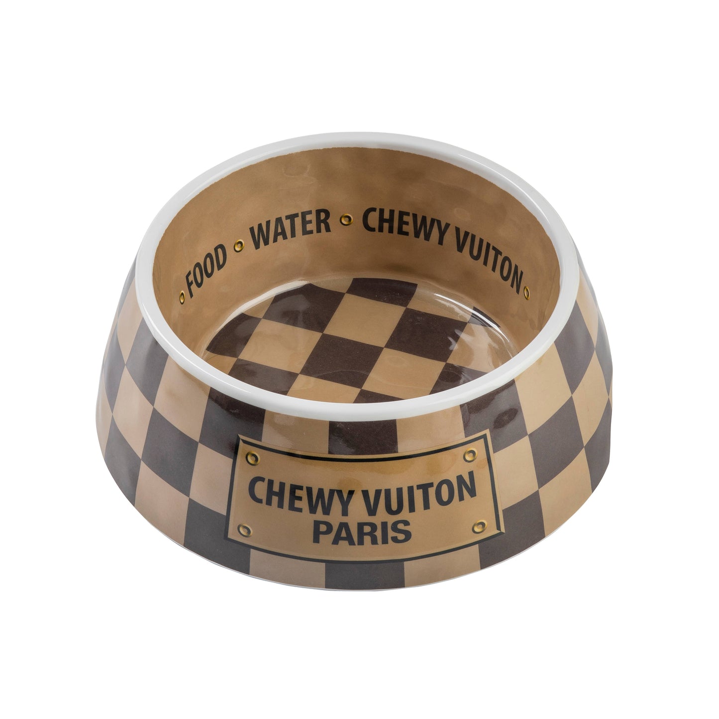 Checker Chewy Vuiton Bowl